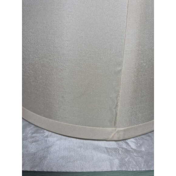 Vintage Restoration Hardware Ivory Silk Drum Roll With Slant Shade 8 1/2" T - Picture 7 of 16